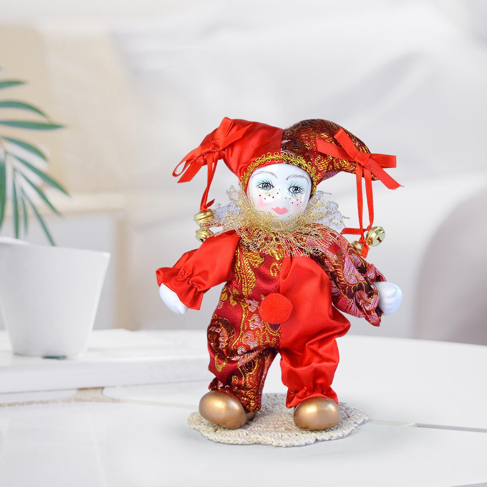 Vintage Collectible Clowns - Vintage Harlequin Doll Antique Doll Clown