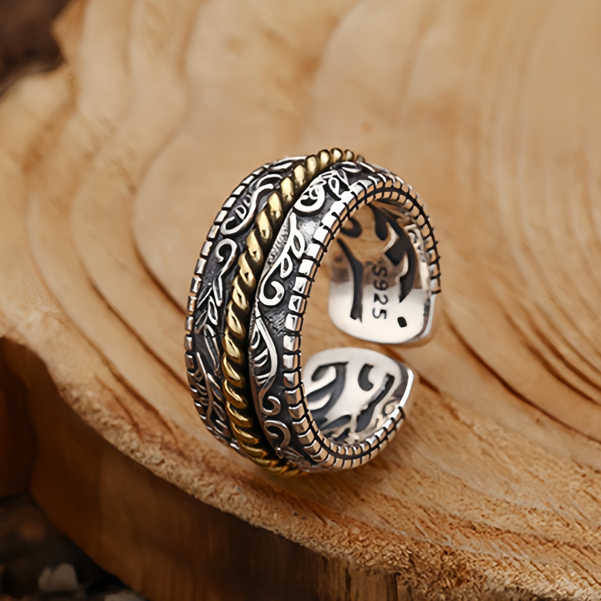 Vintage Collector - Retro Golden Rope Tang Grass Pattern