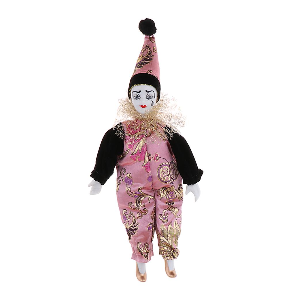22cm Porcelain Clown Dolls Col - Vintage Collectible Clowns ulasan dan harga