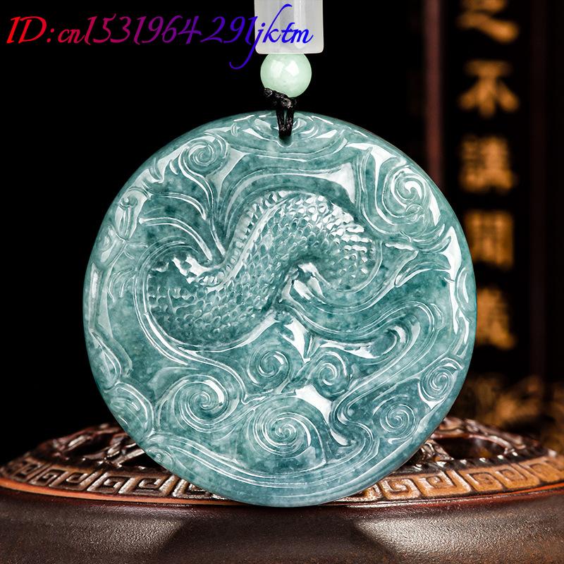 Burmese Jadeite Dragon Pendant - Vintage Necklace ulasan dan harga