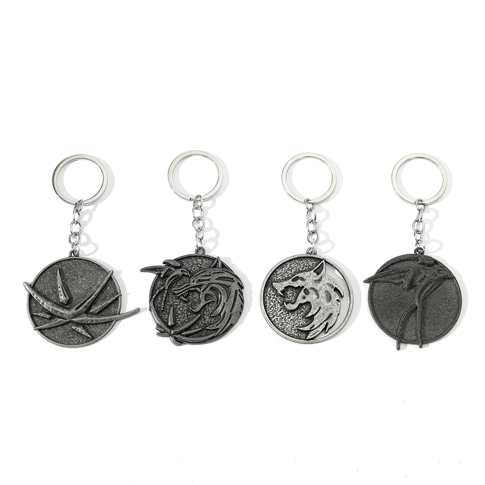 Vintage Wolf Head Keychain Gam - Vintage Necklace ulasan dan harga