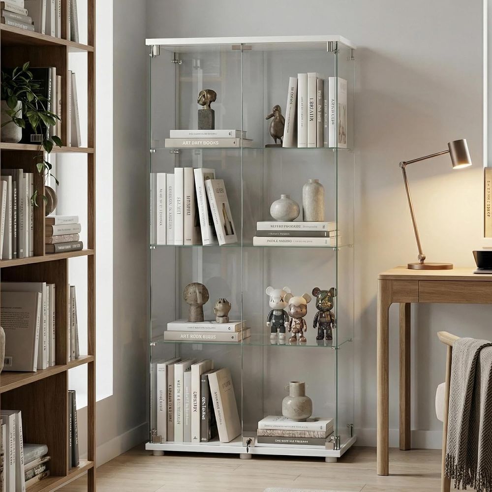 Tempered Glass Display Cabinet - Collectible & Vintage Dolls For Wedding ulasan dan harga