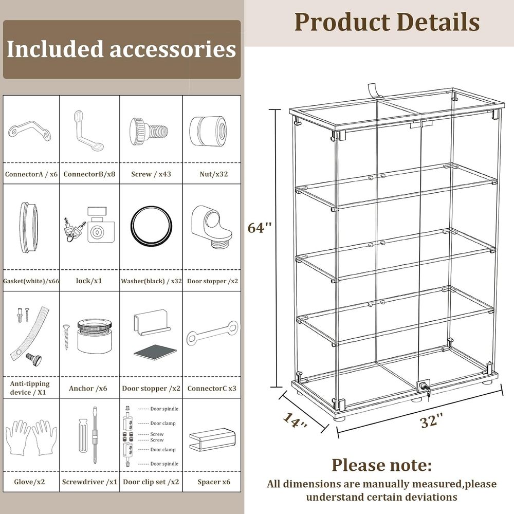 Tempered Glass Display Cabinet - Collectible & Vintage Dolls For Wedding ulasan dan harga