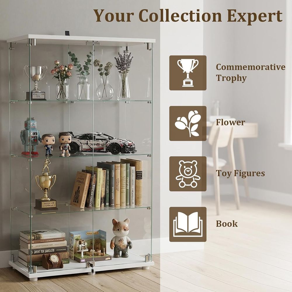 Tempered Glass Display Cabinet - Collectible & Vintage Dolls For Wedding ulasan dan harga