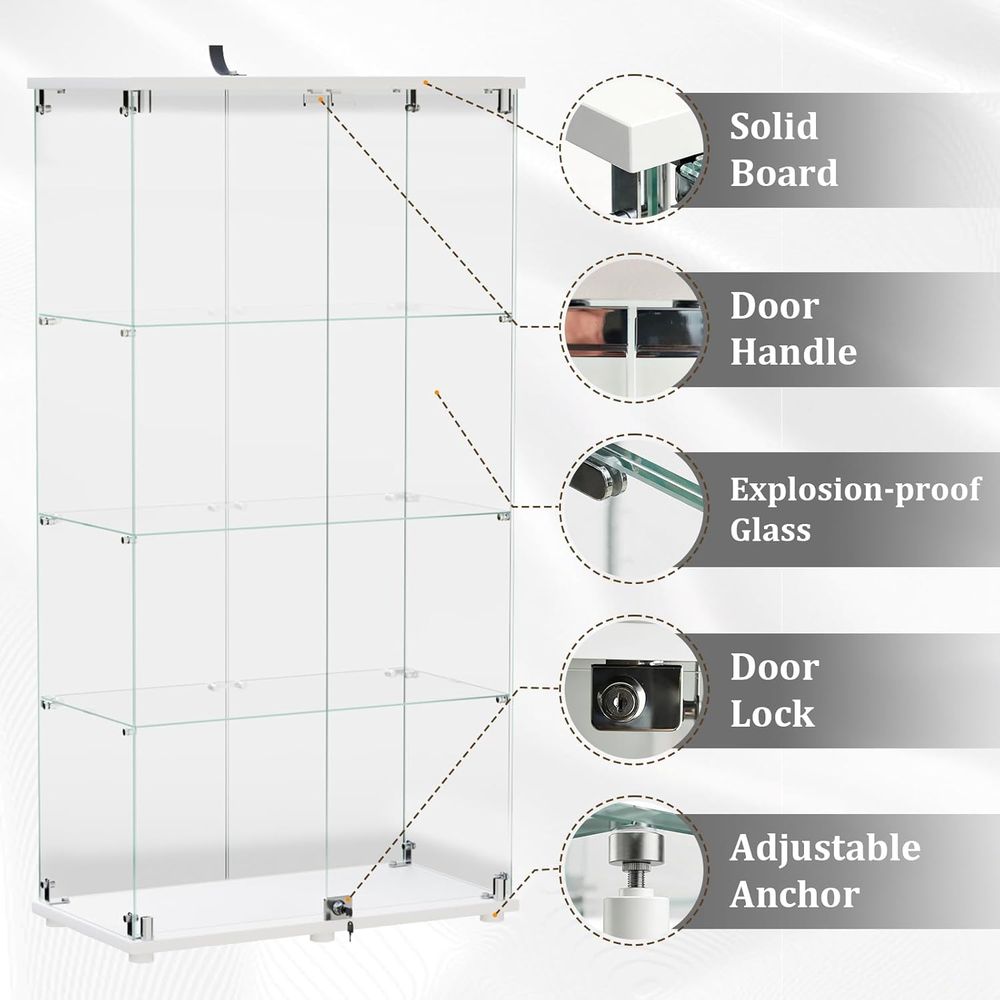 Tempered Glass Display Cabinet - Collectible & Vintage Dolls For Wedding ulasan dan harga