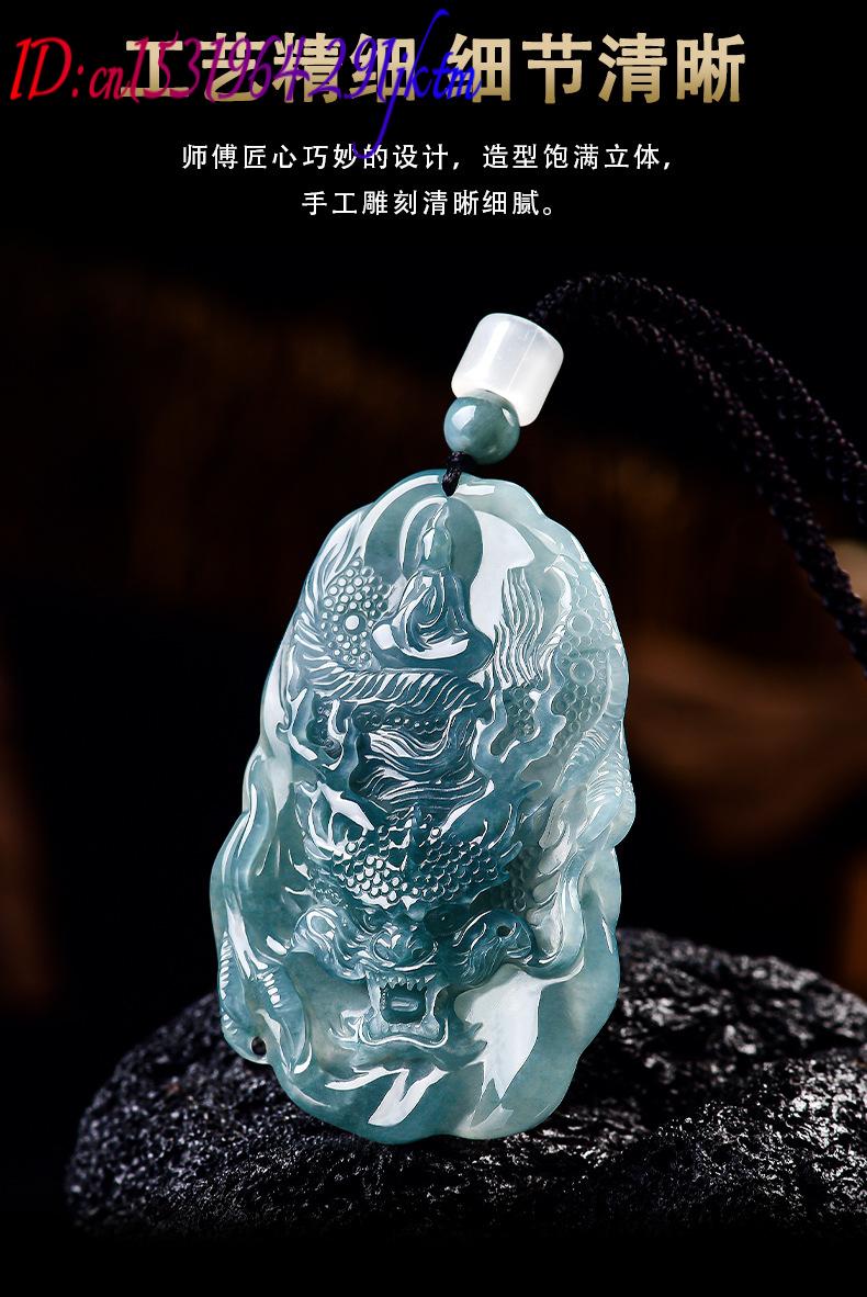 Natural Burmese Jadeite Dragon - Vintage Necklace ulasan dan harga