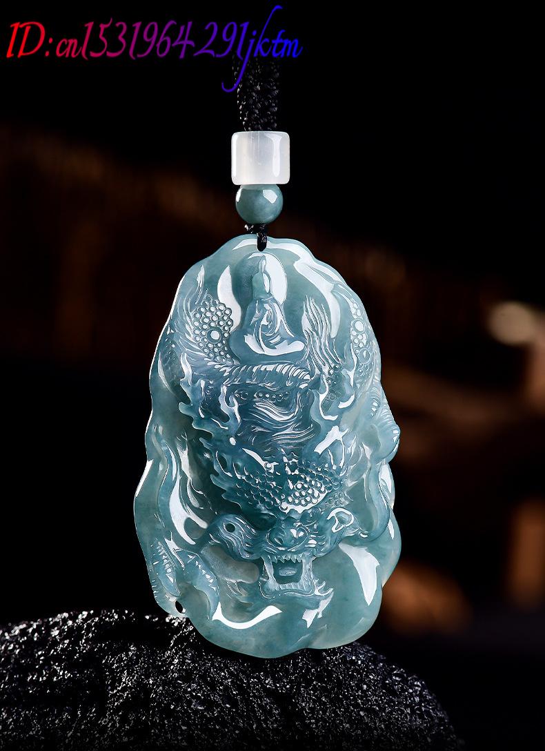 Natural Burmese Jadeite Dragon - Vintage Necklace ulasan dan harga