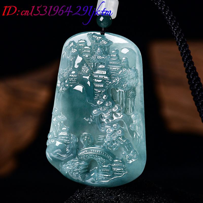 Natural Burmese Jadeite Scener - Vintage Necklace ulasan dan harga