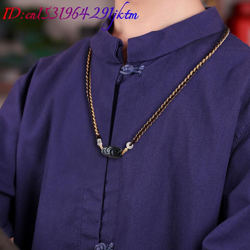 Hetian Jade Carve Bead Pendant - Vintage Necklace ulasan dan harga