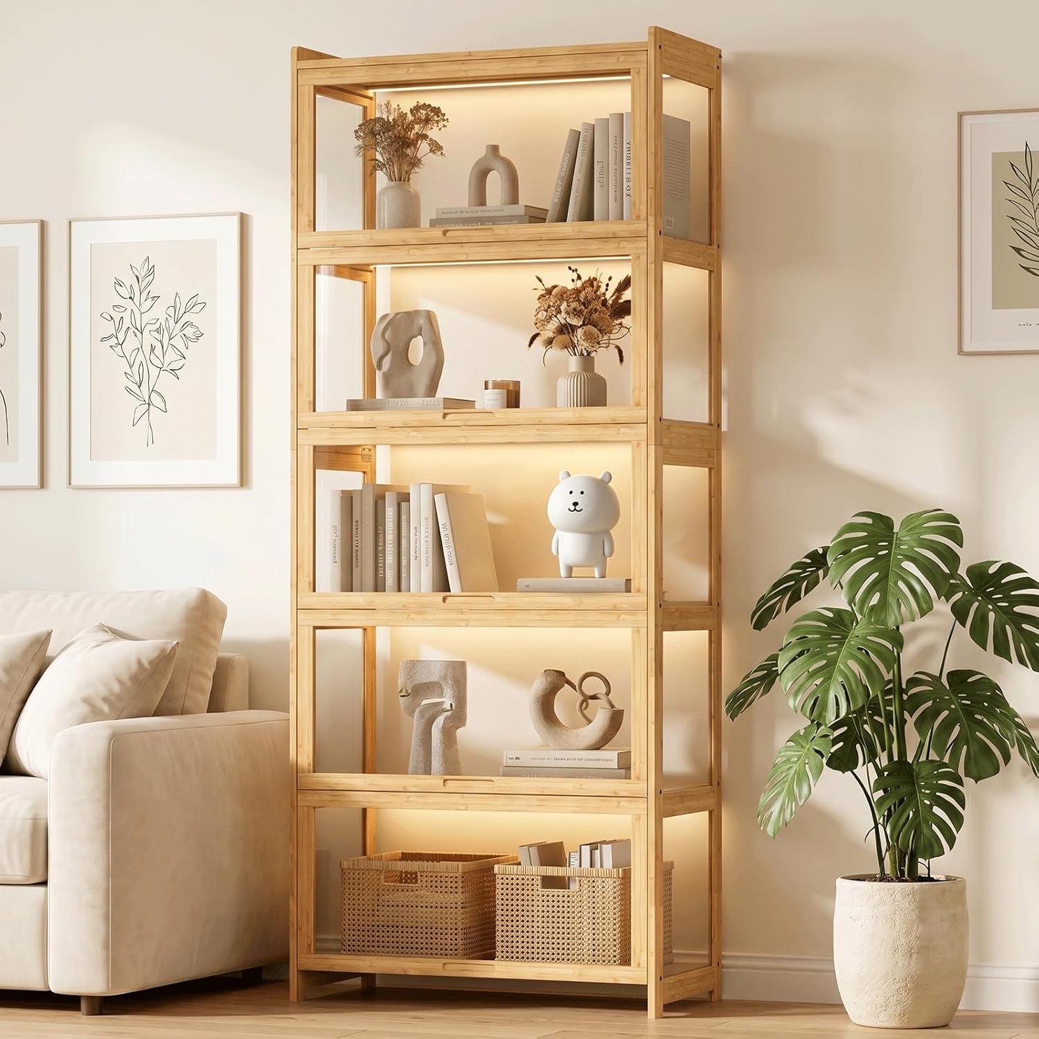 Display Cabinet with Acrylic D - Collectible & Vintage Dolls For Wedding ulasan dan harga
