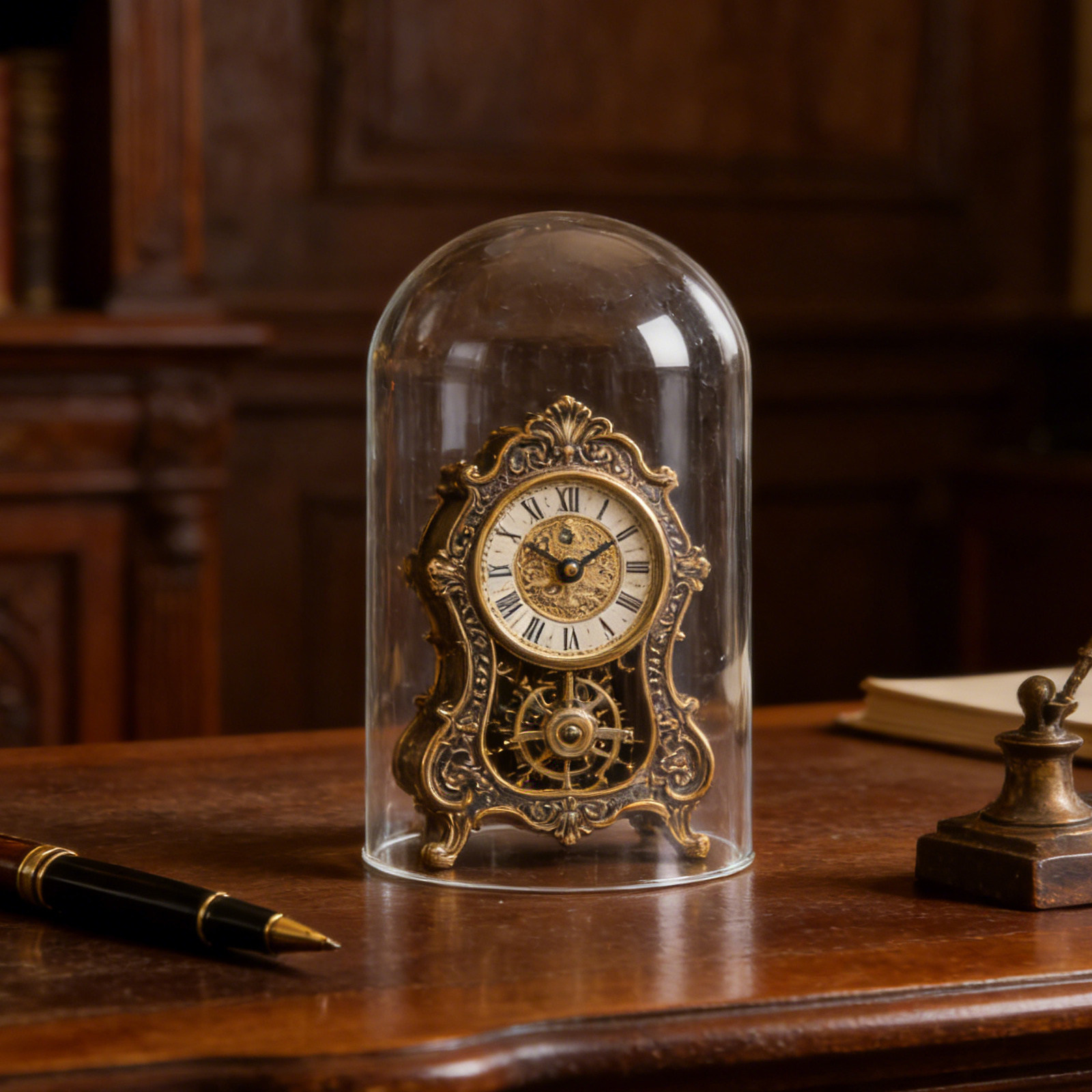 Mechanical Clock Glass Cover F - Vintage Collectible Bells ulasan dan harga