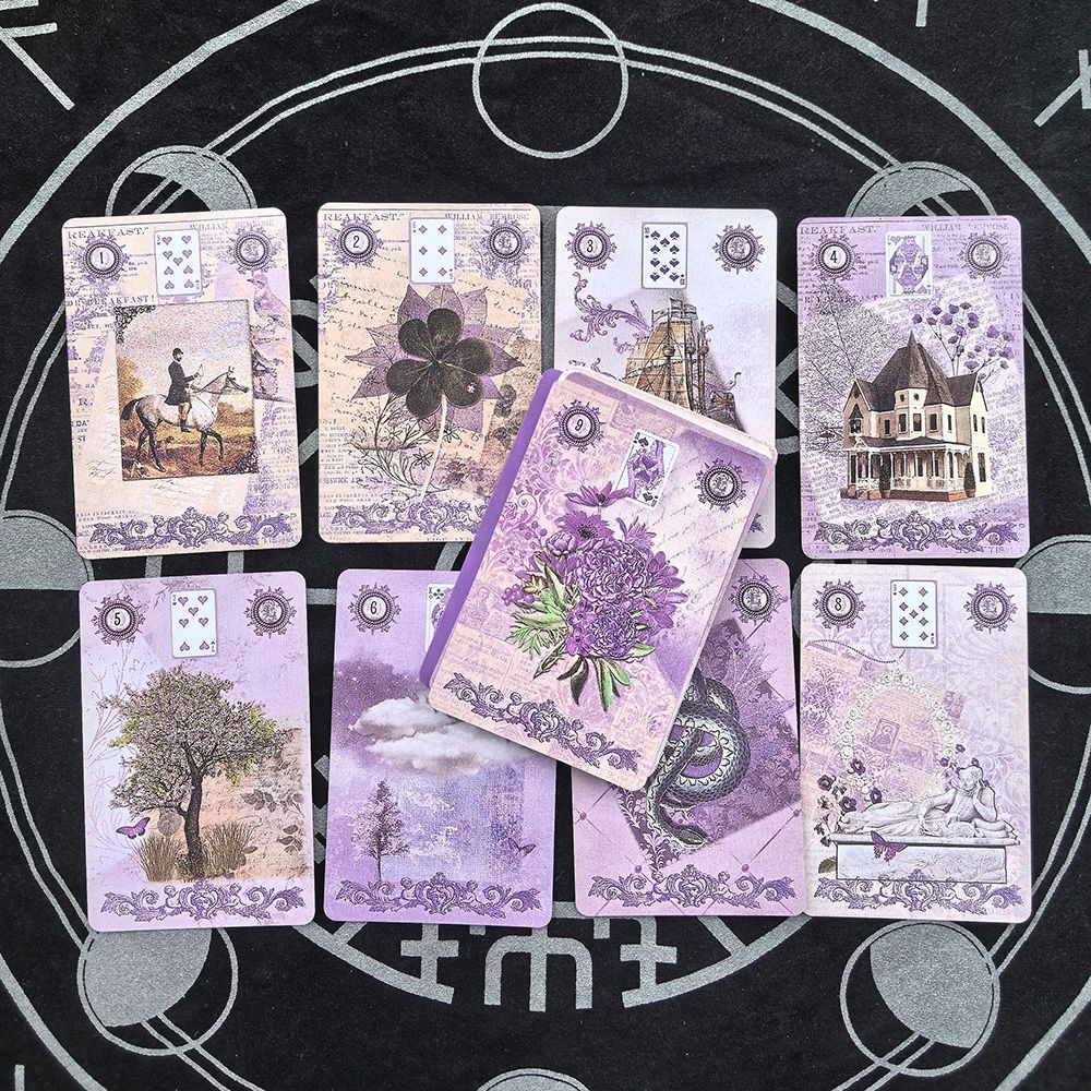 Lavender Lenormand Deck 9*6cm  - Vintage Collectible Cards ulasan dan harga