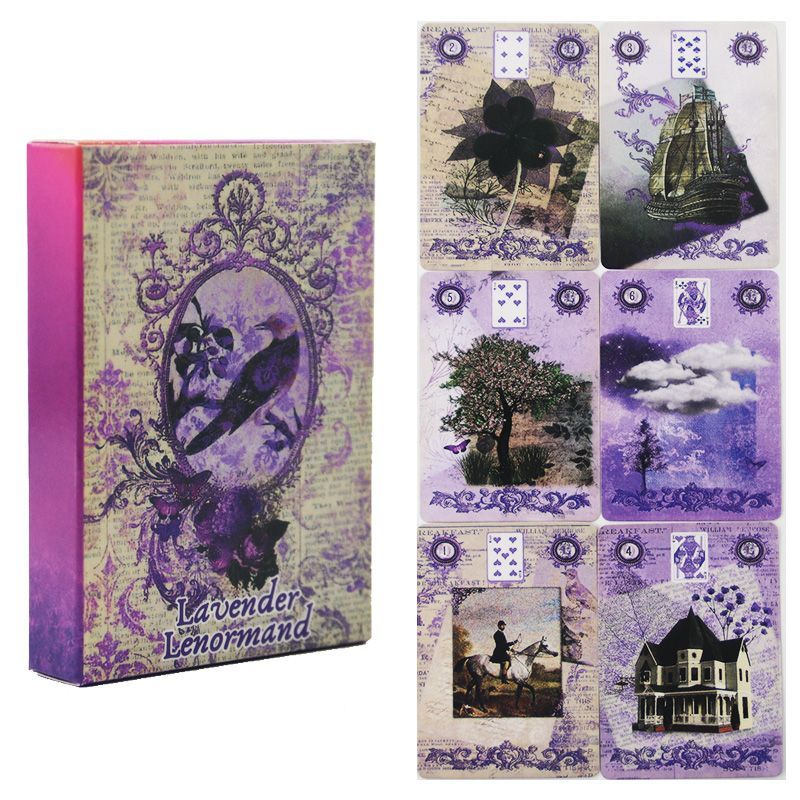Lavender Lenormand Deck 9*6cm  - Vintage Collectible Cards ulasan dan harga