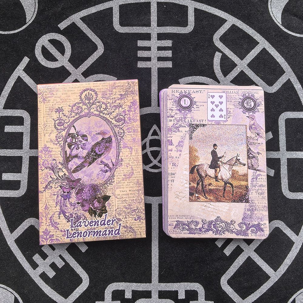 Lavender Lenormand Deck 9*6cm  - Vintage Collectible Cards ulasan dan harga