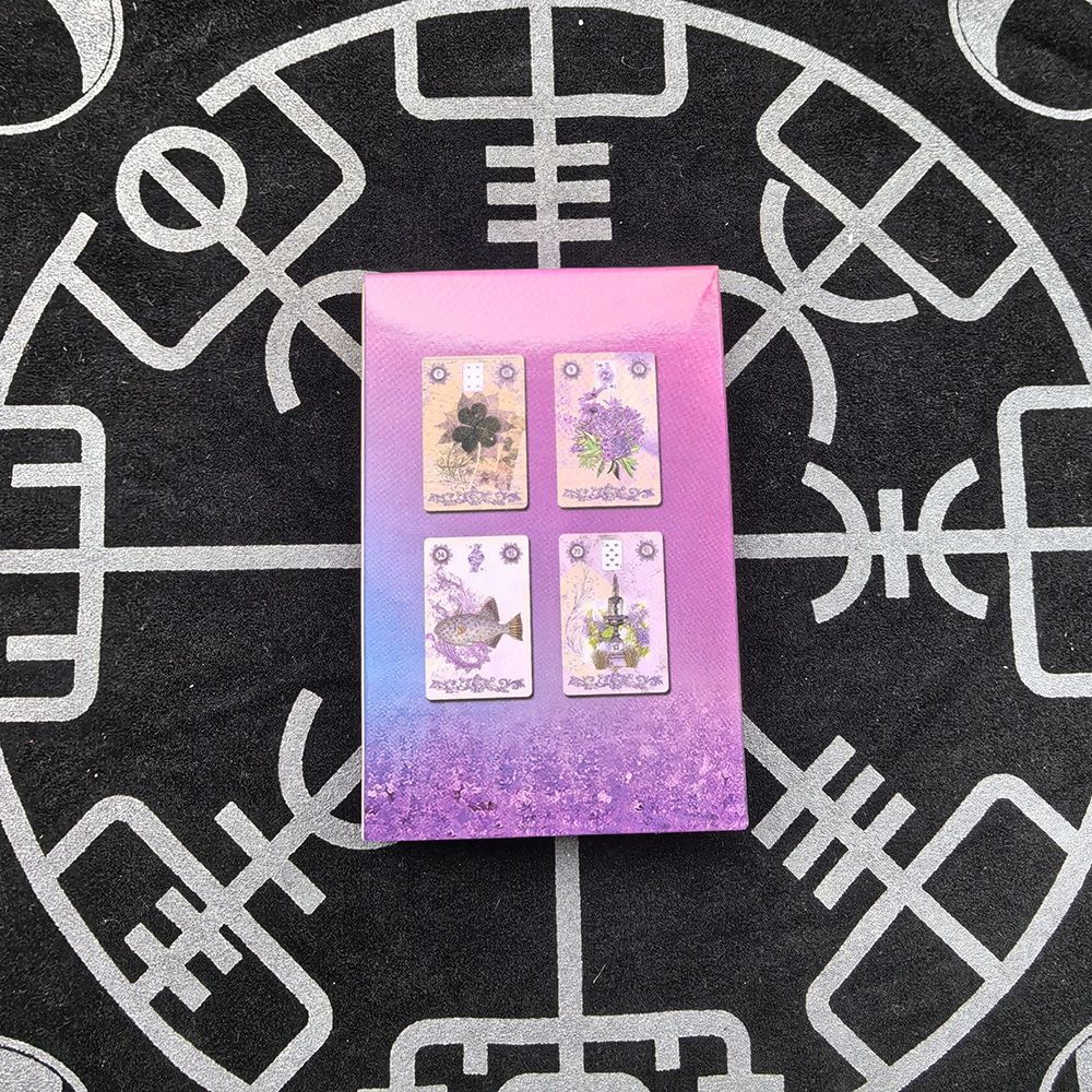 Lavender Lenormand Deck 9*6cm  - Vintage Collectible Cards ulasan dan harga