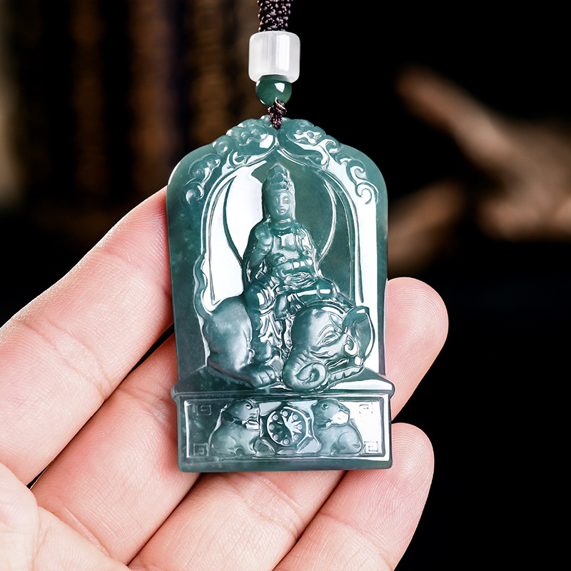 Natural Burmese Jadeite Guanyi - Vintage Necklace ulasan dan harga