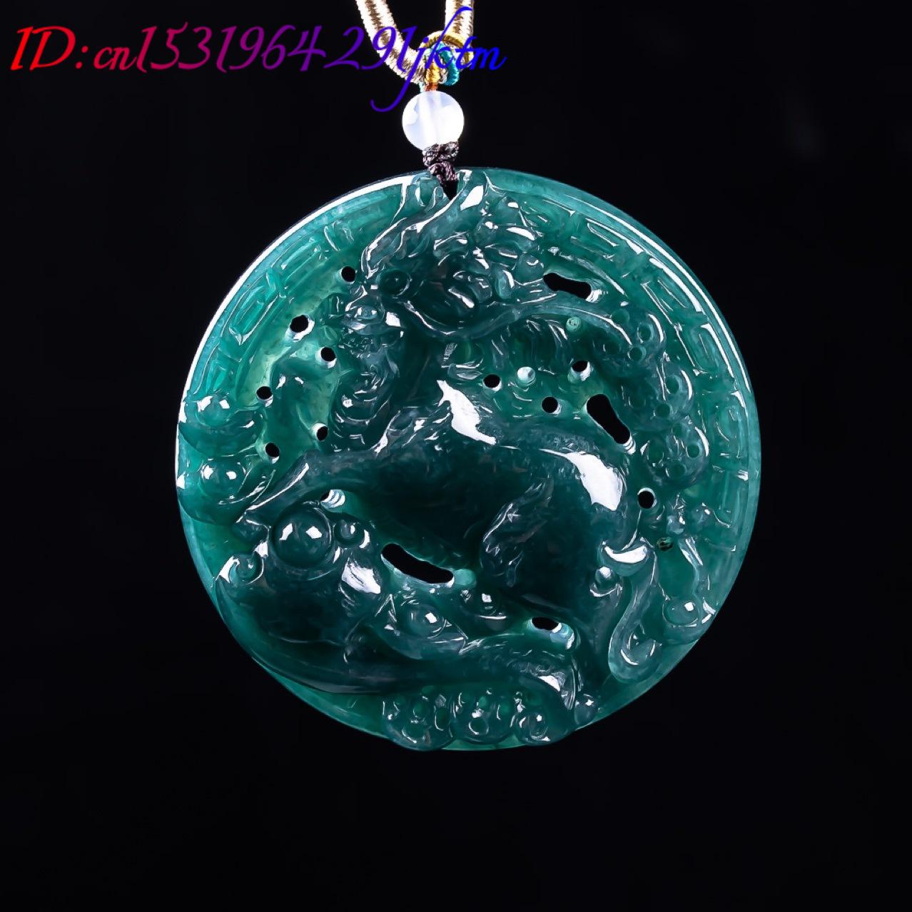 Burmese Jadeite Dragon Pendant - Vintage Necklace ulasan dan harga