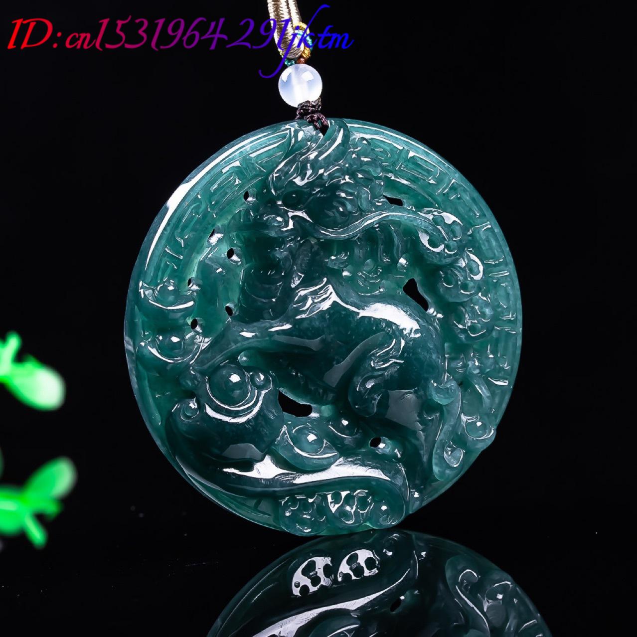 Burmese Jadeite Dragon Pendant - Vintage Necklace ulasan dan harga