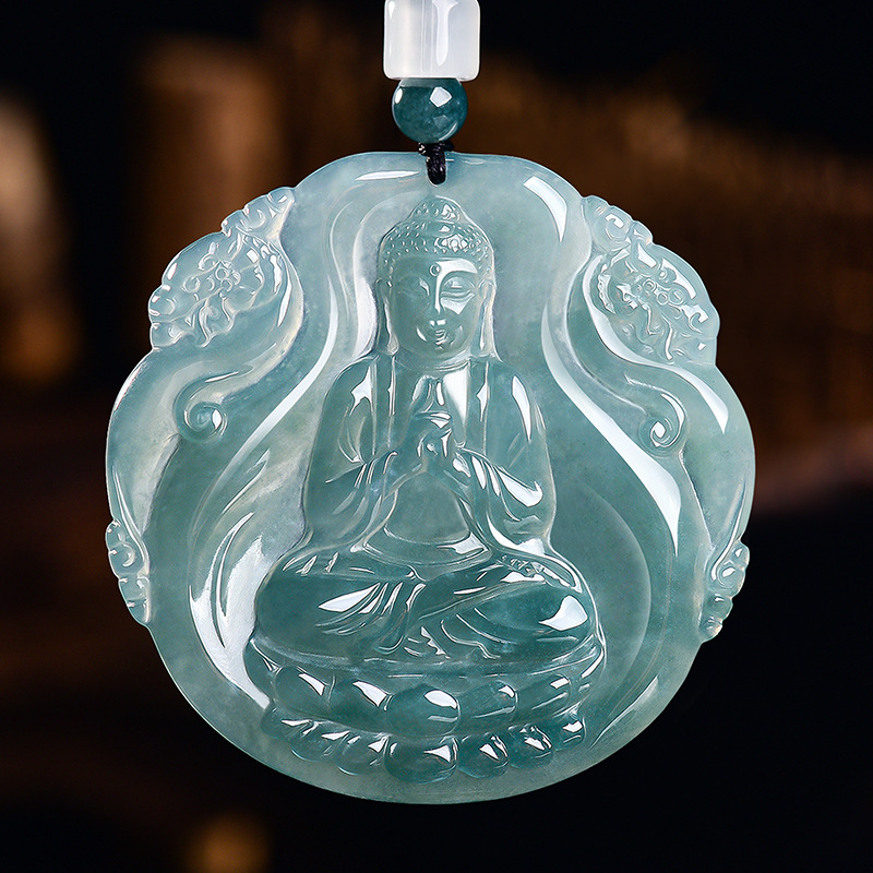 Natural Burmese Jadeite Buddha - Vintage Necklace ulasan dan harga