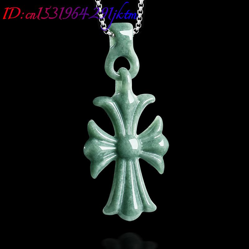 Natural Burmese Jadeite Cross  - Vintage Necklace ulasan dan harga