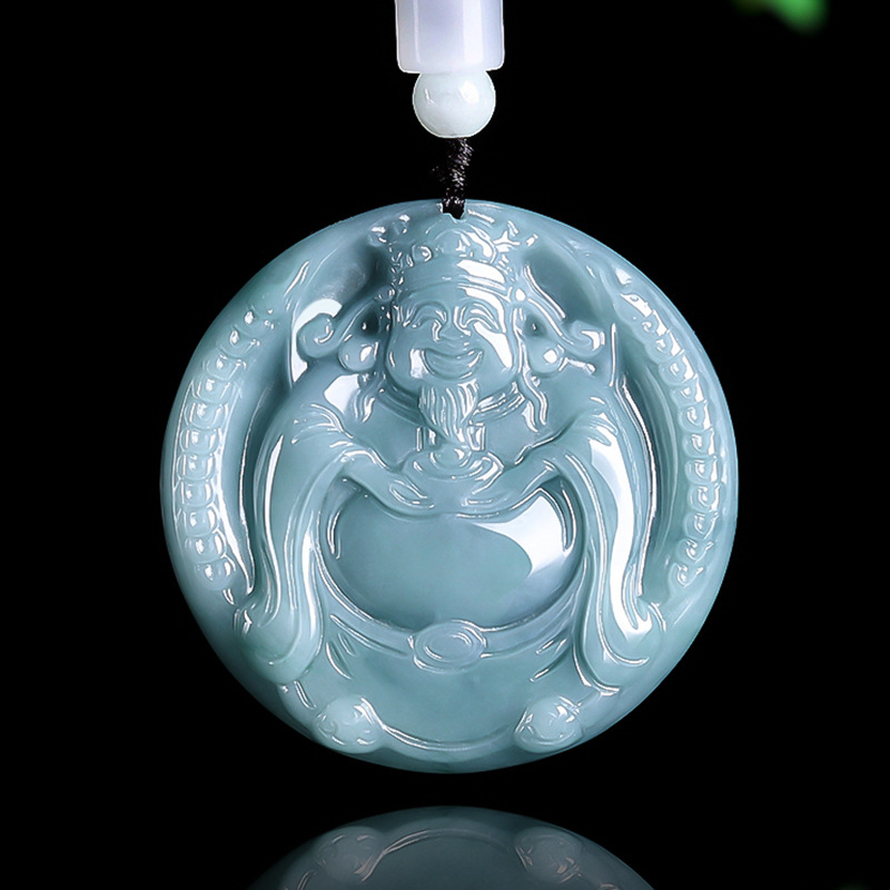 Burmese Jadeite God of Wealth  - Vintage Necklace ulasan dan harga