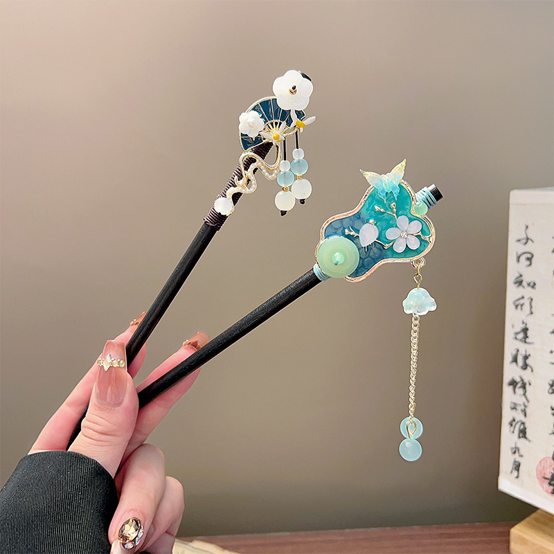 Classic Tassel Hair Stick Blac - Vintage Collector ulasan dan harga